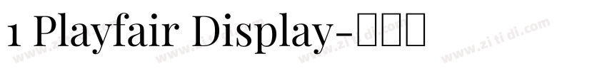 1 Playfair Display字体转换